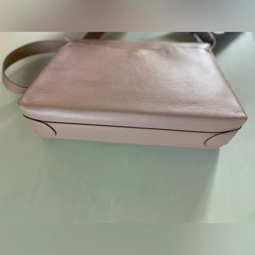 NWT Cuyana Messenger Bag in Soft Rose Pebbled Leather 13